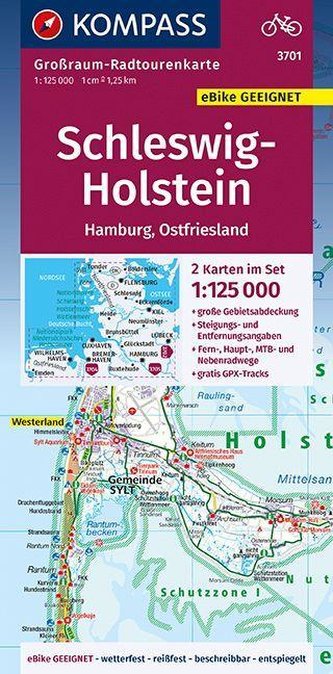 Schleswig-Holstein, Hamburg, Ostfriesland 1:125 000