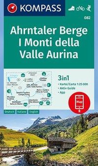 KOMPASS Wanderkarte Ahrntaler Berge, I Monti della Valle Aurina 1:25 000
