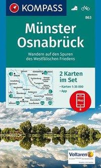KOMPASS Wanderkarte Münster, Osnabrück