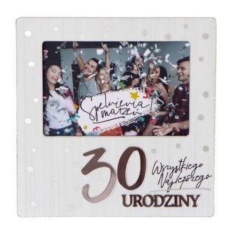 Ramka Moments RM-018 Urodziny 30 biała