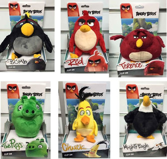 Angry Birds: Red - 14 cm plyšová hračka s nylon přívěskem