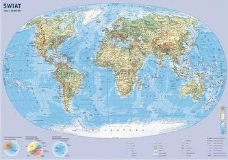 Plansza edukacyjna - Mapa świata 1:60 000 000