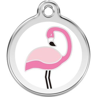 Známka Red Dingo - Plameňák - Bílá velikost známky S - 20 mm