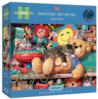Puzzle 250 XL Drzemka na pluszowym misiu G3