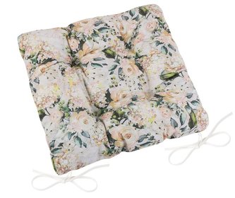 Sedák EMA prošívaný - vanilková růže - 40 x40 cm, prošívaný
