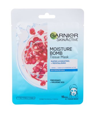 Garnier SkinActive Pleťová maska Moisture Bomb Pomegranate 1 ks pro ženy
