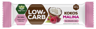 Topnatur LOW CARB tyčinka Kokos & Malina 40 g