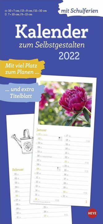 Kalender und Planer 2022 zum Selbstgestalten
