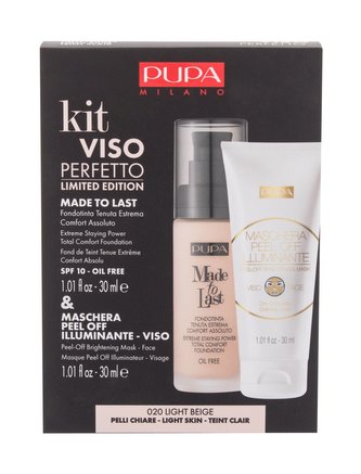 Pupa Made to Last make-up Made to Last Comfort Foundation SPF10 30 ml + pleťová maska Maschera Peel-Off Brightening Mask 30 ml