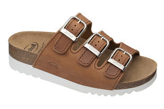 Scholl Zdravotní obuv - RIO WEDGE AD OilLea-W - Cognac 42