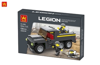 Stavebnice vojenské auto, 134 dílů