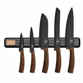 Sada nožů Berlingerhaus s nepřilnavým povrchem a magnetickým držákem 6 ks Forest Line