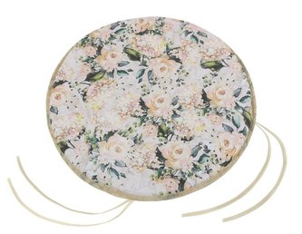 Sedák EMA kulatý hladký - vanilková růže - průměr 40 cm