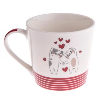 Hrnek porcelánový s kočkami - zamilovanými 400 ml