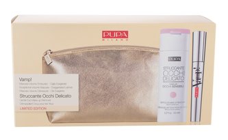 Pupa Vamp! řasenka Vamp! 9 ml + odličovač očí Struccante Occhi Delicato Gentle Eye Make-Up Remover 150 ml + kosmetická taštička