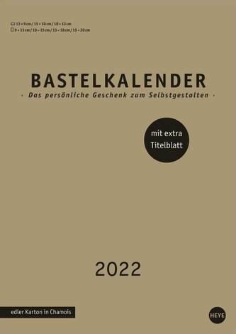 Bastelkalender 2022 gold DIN A4