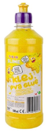 Klej brokatowy żółty PVA 500ml TUBAN