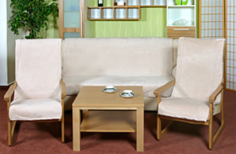 Souprava Korall micro 3+1+1 - béžová - 1x150x200+2x65x150 cm Souprava Korall micro 3+1+1 - béžová - 1x150x200+2x65x150 cm