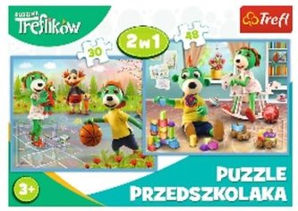 Puzzle 2w1 Rodzina Treflików TREFL