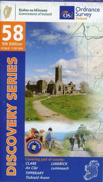 OS Eire 50T.Blatt 58 1:50 000