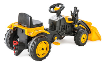 Traktor šlapací s přední lžící žlutý Traktor šlapací s přední lžící žlutý