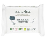 Eco by Naty ECO vlhčené splachovatelné ubrousky s funkcí toaletního papíru Naty bez vůně  (42 ks)