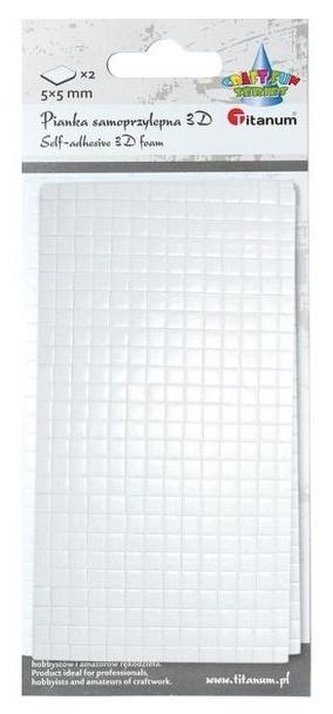 Pianka samoprzylepna 3D 5x5mm biała 2szt