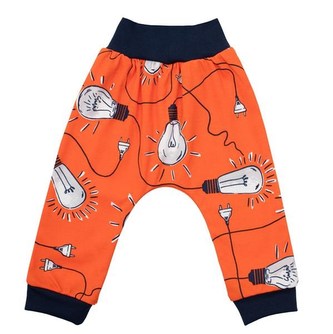 Kojenecké bavlněné tepláčky New Baby Happy Bulbs - velikost 74 (6-9m)