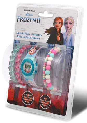Zegarek elektroniczny + bransoletki Kraina Lodu 2