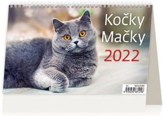 Kalendář stolní 2022 - Kočky/Mačky