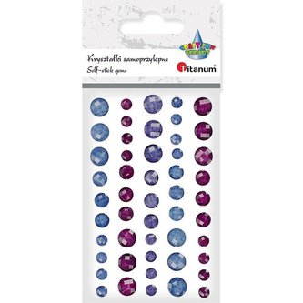 Kryształki samoprzylepne fasetowane mix 50szt