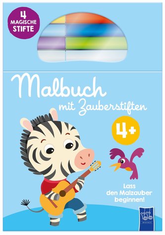 Malbuch mit Zauberstiften Zebra