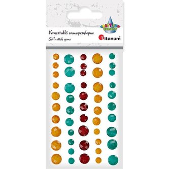 Kryształki samoprzylepne fasetowane mix 50szt