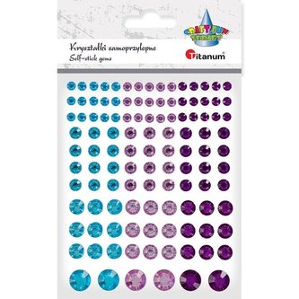 Kryształki samoprzylepne fasetowane mix 114szt