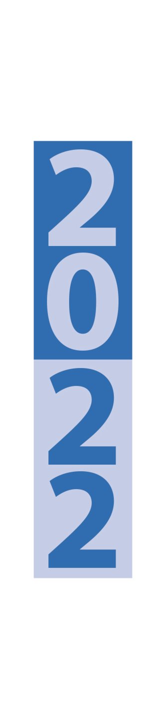 Streifenplaner Compact Blau 2022