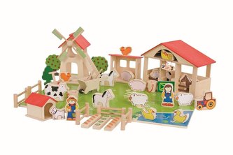 Bigjigs Toys Velká dřevěná farma