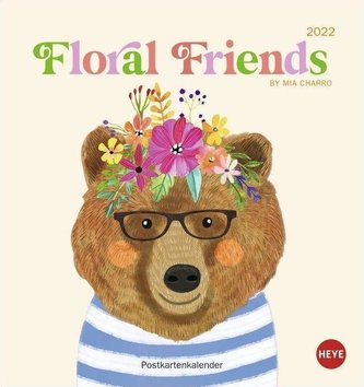 Floral Friends Postkartenkalender 2022