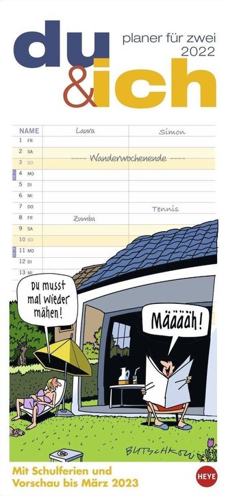 Butschkow Planer für zwei, du & ich - Kalender 2022