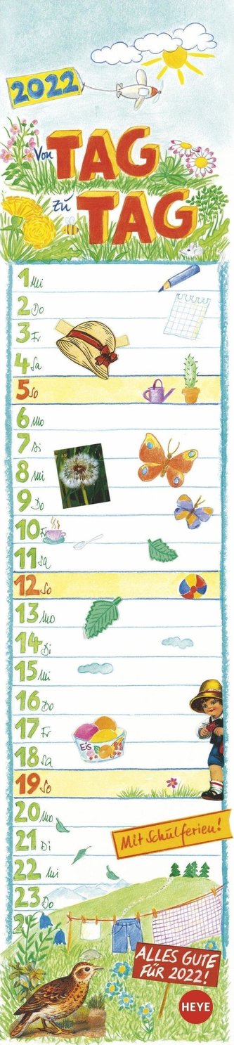 Gabi Kohwagner Streifenkalender Tag für Tag 2022
