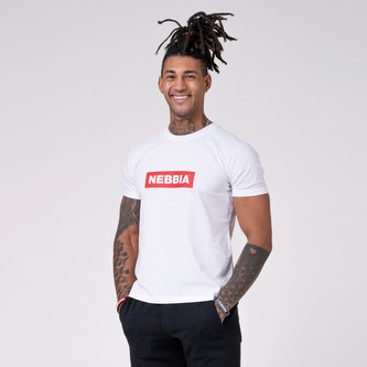 Pánské tričko Basic White – NEBBIA - Velikost M