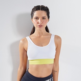 Sportovní podprsenka Eccentric White - LABELLAMAFIA - Velikost M