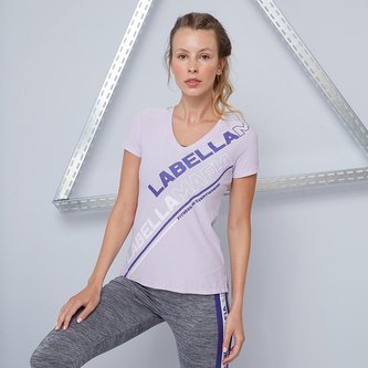 Dámské tričko Color Block Purple - LABELLAMAFIA - Velikost S