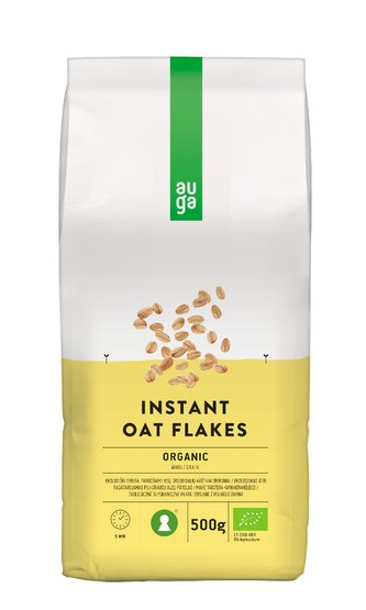 BIO Instantní celozrnné ovesné vločky - Auga - 500 g