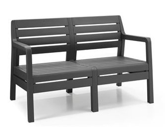 Zahradní lavice Keter Delano Double seat bench grafitová Zahradní lavice Keter Delano Double seat bench grafitová