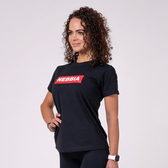Dámské tričko Basic Black - NEBBIA - Velikost M