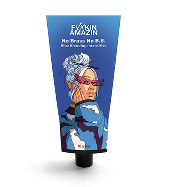 Fvxkin Amazin No Brass No B.S Blue Blonding Intensifier modrofialový pigment pro dokonalý studený odstín 80g