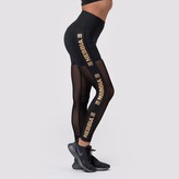 Dámské legíny Intense Gold Mesh Black - NEBBIA - Velikost M