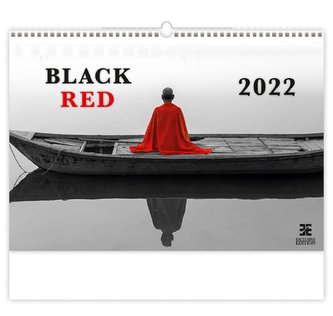 Kalendář nástěnný 2022 - Black Red