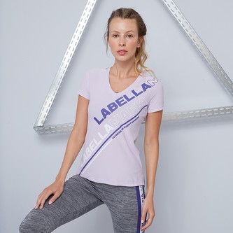 Dámské tričko Color Block Purple - LABELLAMAFIA - Velikost M