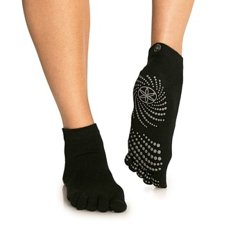 Ponožky na jógu Grippy Yoga Socks Black - GAIAM - Velikost S/M